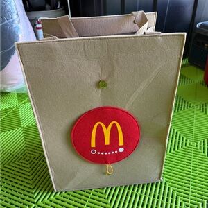 McDonald's Beige Tote with Red Emblem for cat